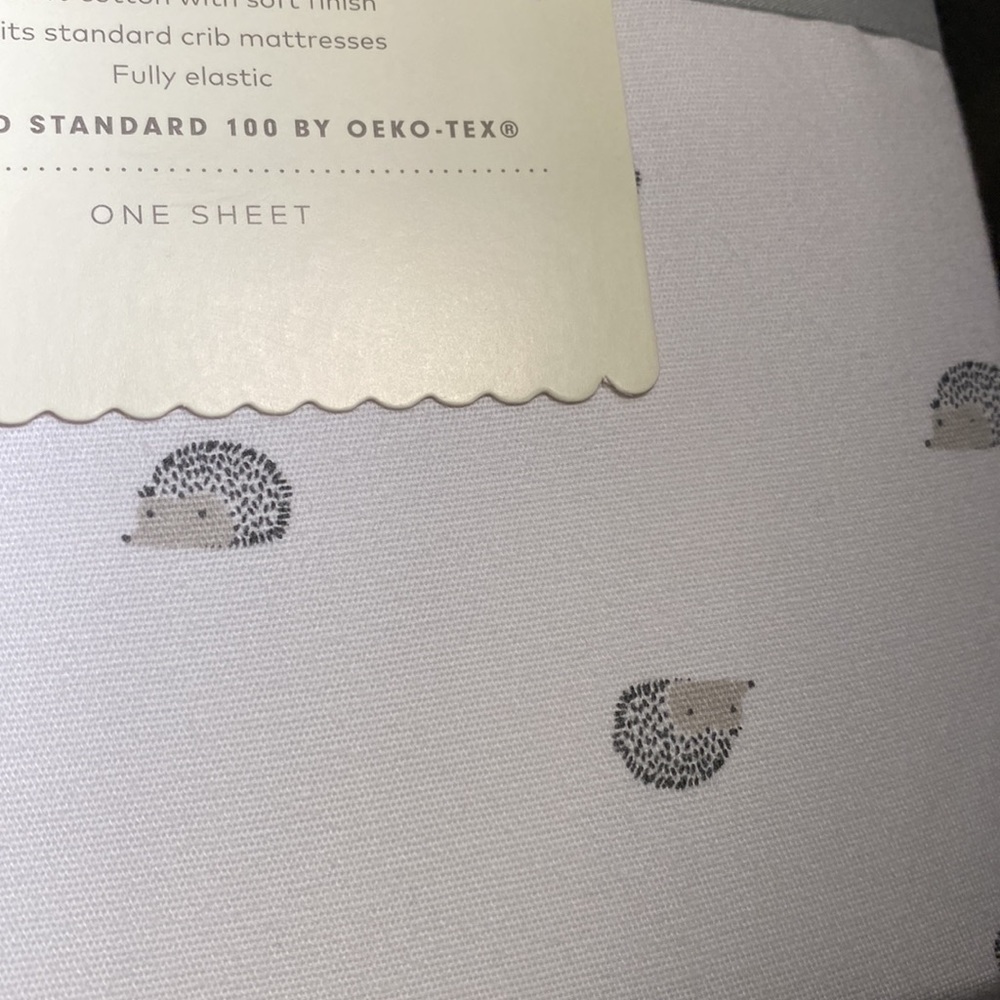 Cloud Island Crib Sheets Hedgehogs NWT - Picture 3 of 6